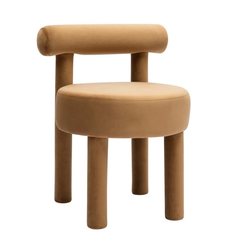 Chaise de salle à manger en velours