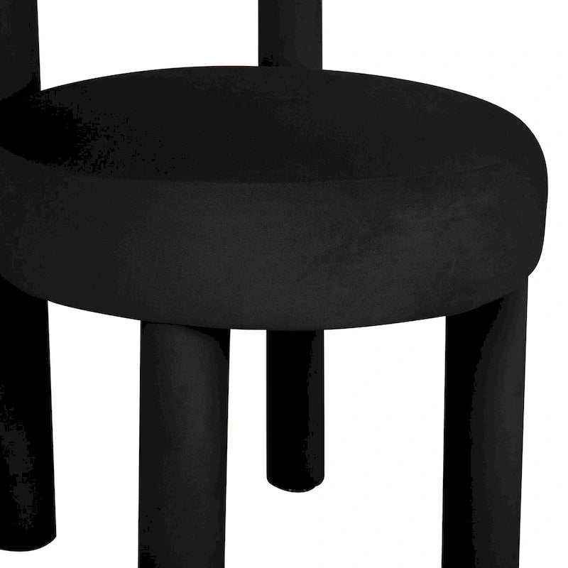 Chaise de salle à manger en velours