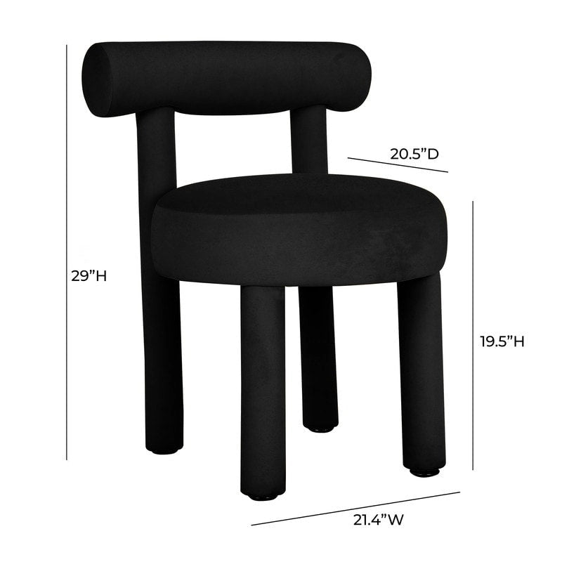 Chaise de salle à manger en velours