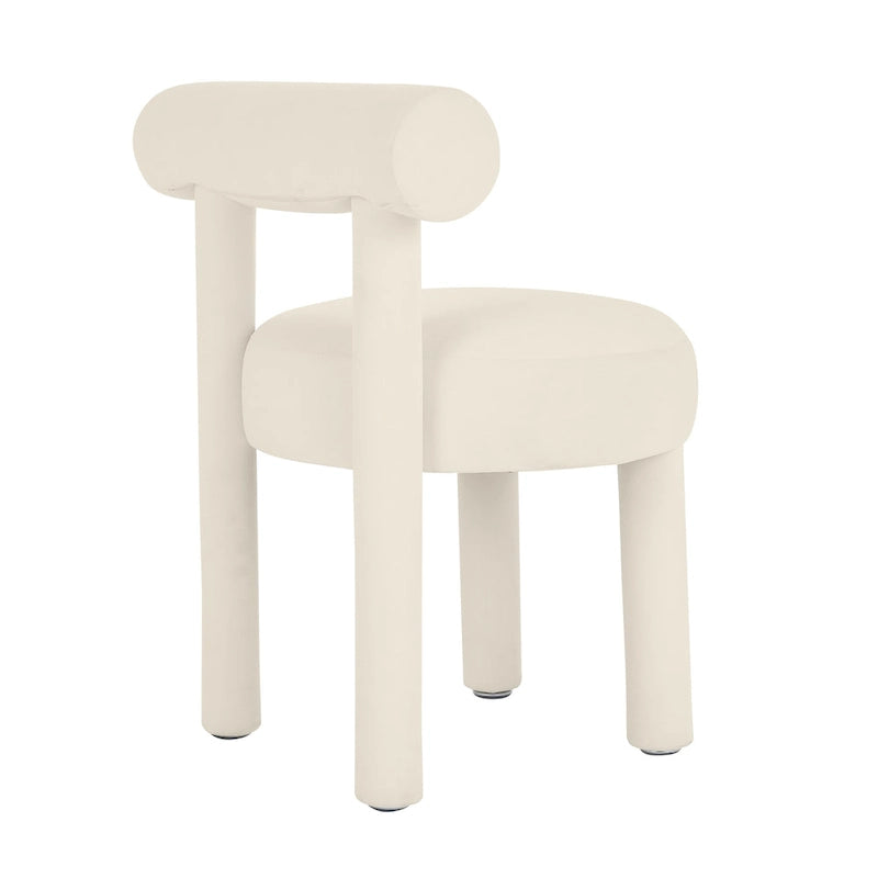 Chaise de salle à manger en velours