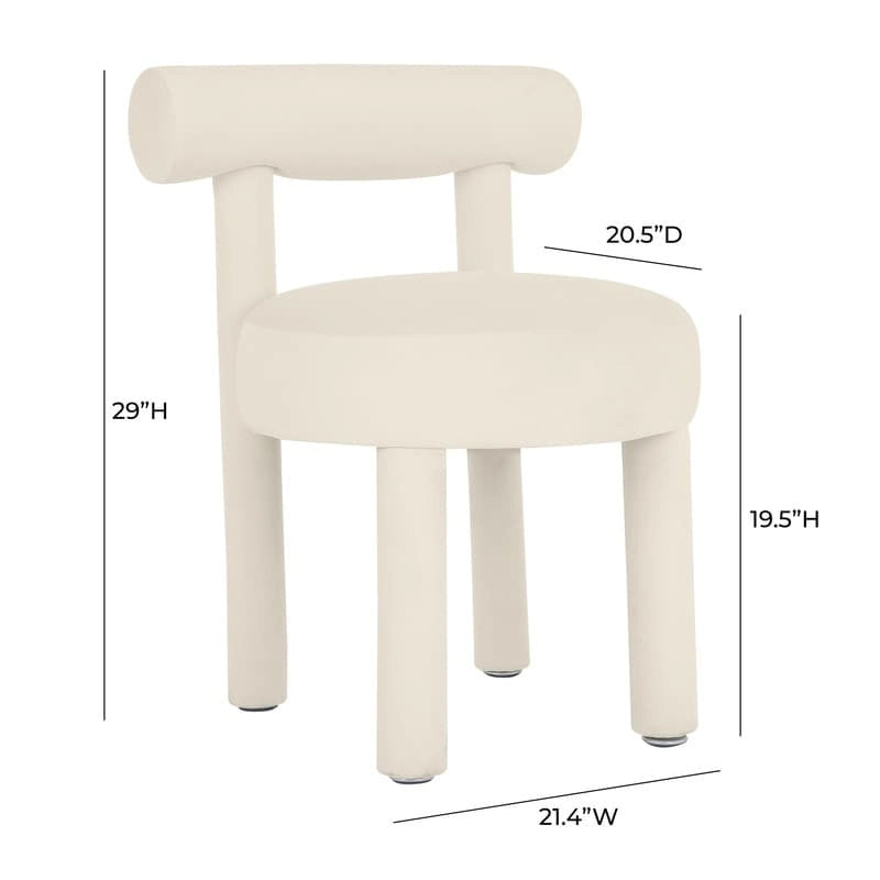Chaise de salle à manger en velours