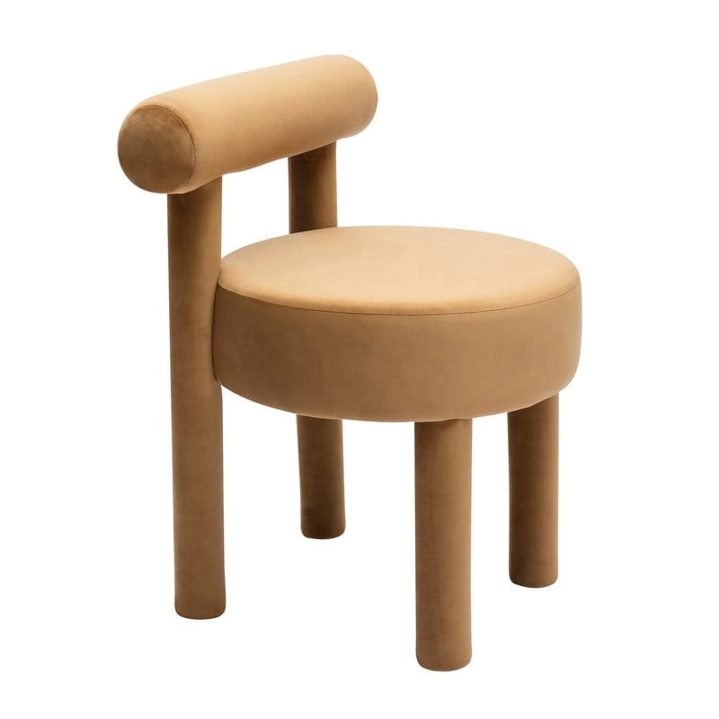 Chaise de salle à manger en velours