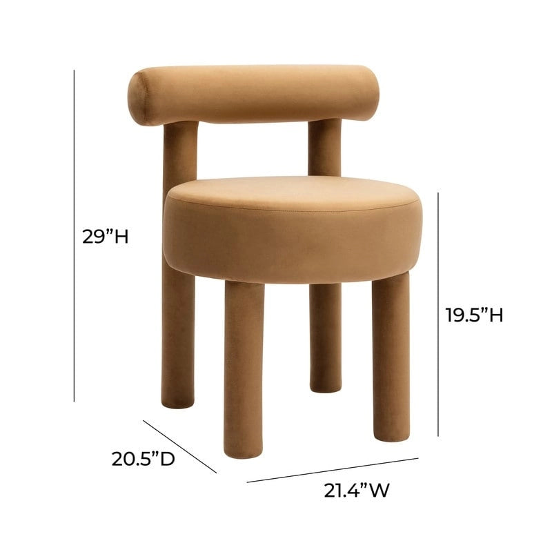 Chaise de salle à manger en velours