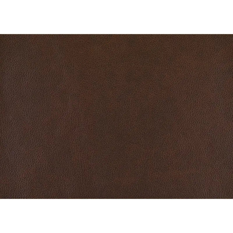 Canapé capitonné bas 88 pouces, cuir pleine fleur marron, pieds en métal