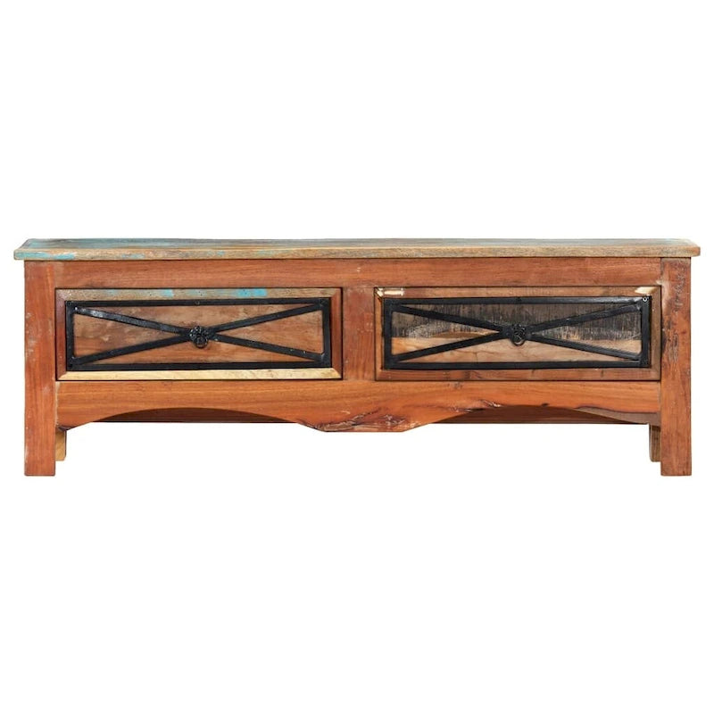 Meuble TV 120x30x40 cm Bois Massif Recyclé