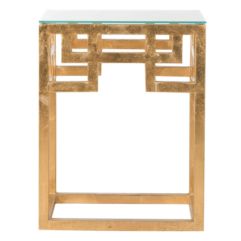 Table d'appoint Porfiria Dorure Antiquaire - 16 x 12 x 20.5 - 16Lx12Px21H