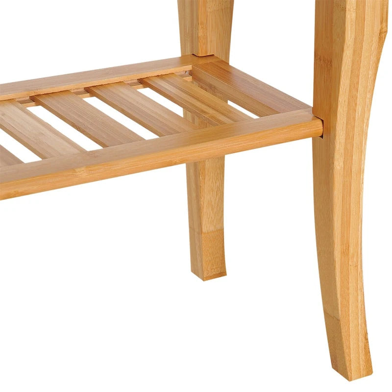 Longue banquette de douche en bambou
