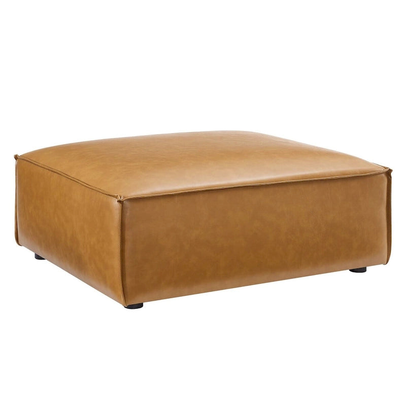 Pouffe en cuir végane