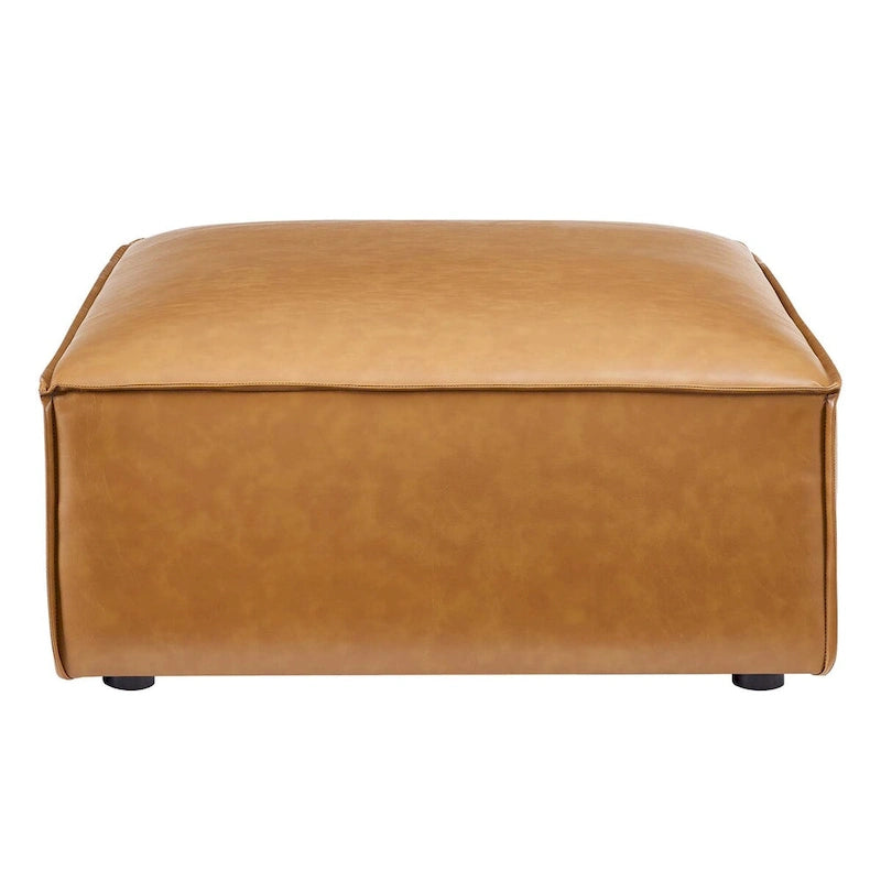 Pouffe en cuir végane