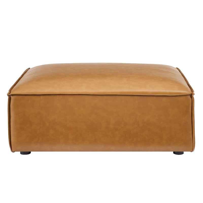 Pouffe en cuir végane