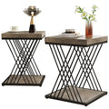 Tables d'appoint carrées pour salon - Lot de 2
