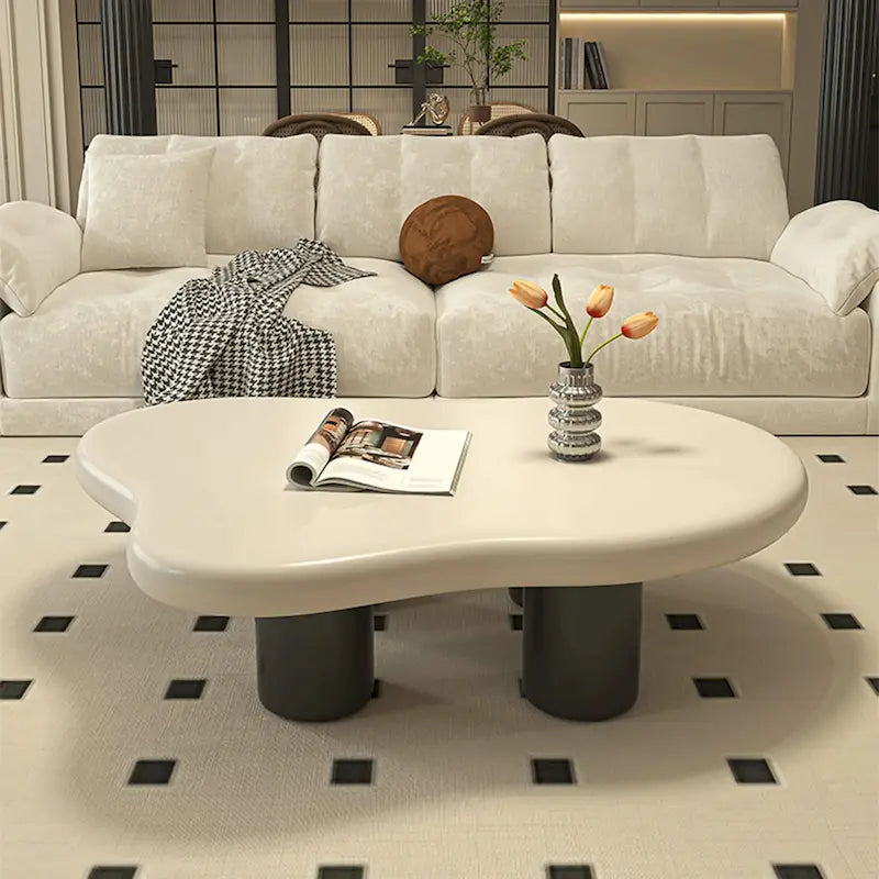 48.43 Table basse moderne en forme de nuage pour salon, table basse à 4 pieds - 48.4