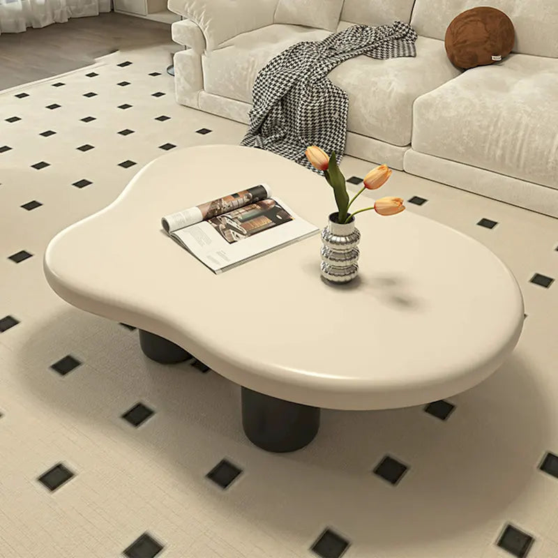48.43 Table basse moderne en forme de nuage pour salon, table basse à 4 pieds - 48.4