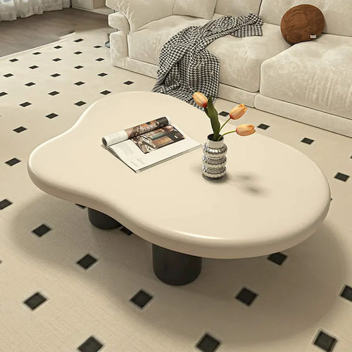 48.43 Table basse moderne en forme de nuage pour salon, table basse à 4 pieds - 48.4