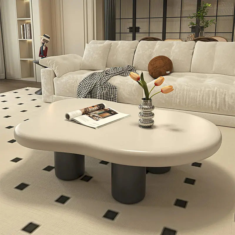 48.43 Table basse moderne en forme de nuage pour salon, table basse à 4 pieds - 48.4