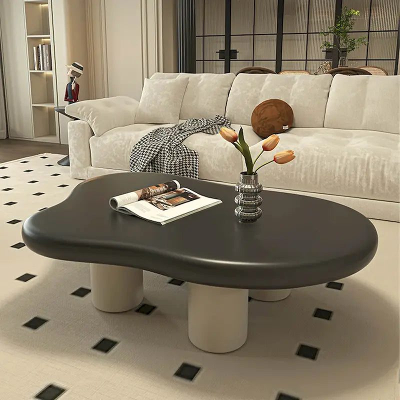 48.43 Table basse moderne en forme de nuage pour salon, table basse à 4 pieds - 48.4