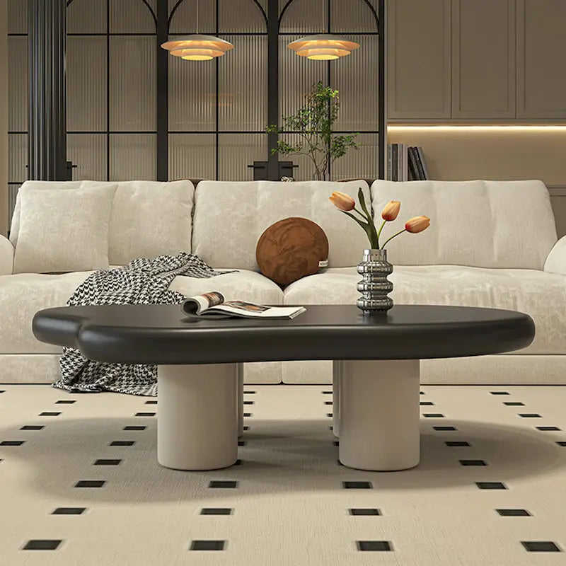 48.43 Table basse moderne en forme de nuage pour salon, table basse à 4 pieds - 48.4
