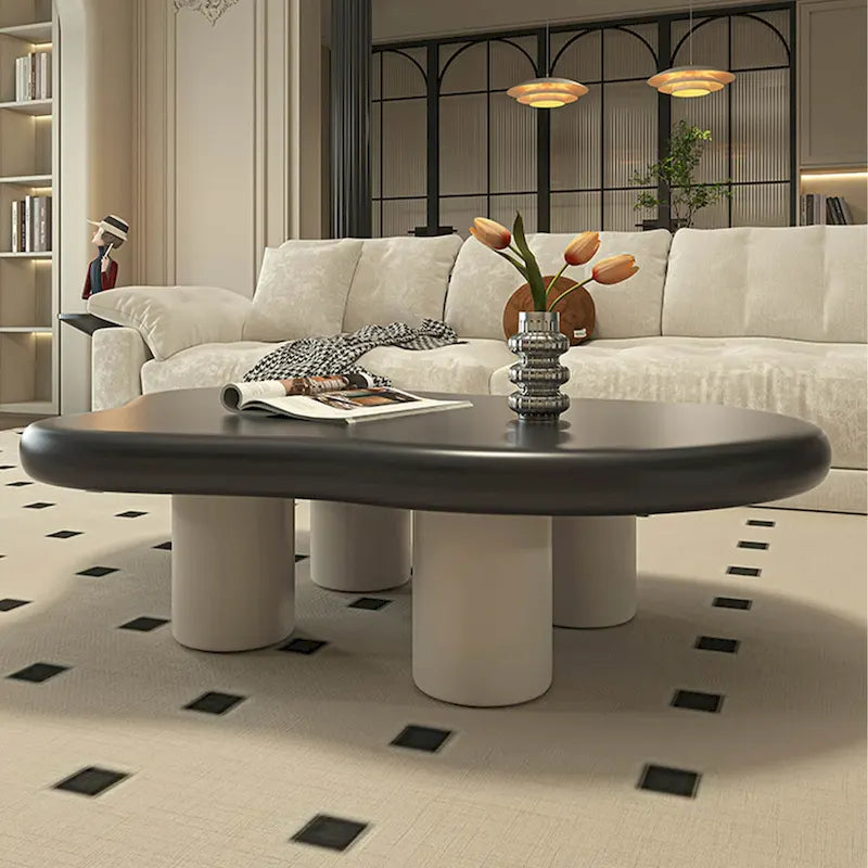 48.43 Table basse moderne en forme de nuage pour salon, table basse à 4 pieds - 48.4