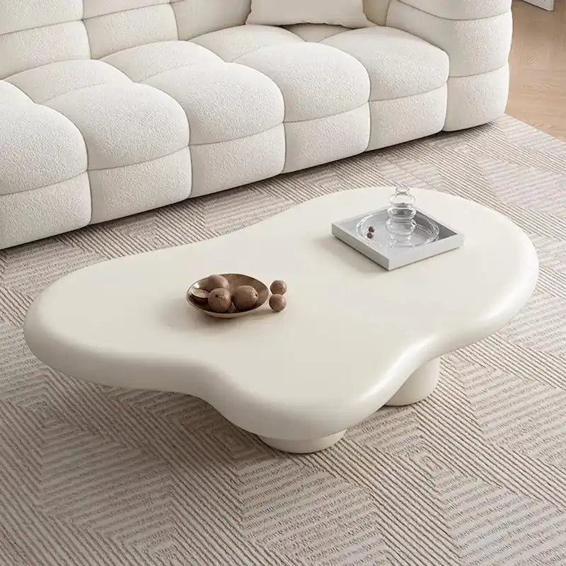 48.43 Table basse moderne en forme de nuage pour salon, table basse à 4 pieds - 48.4