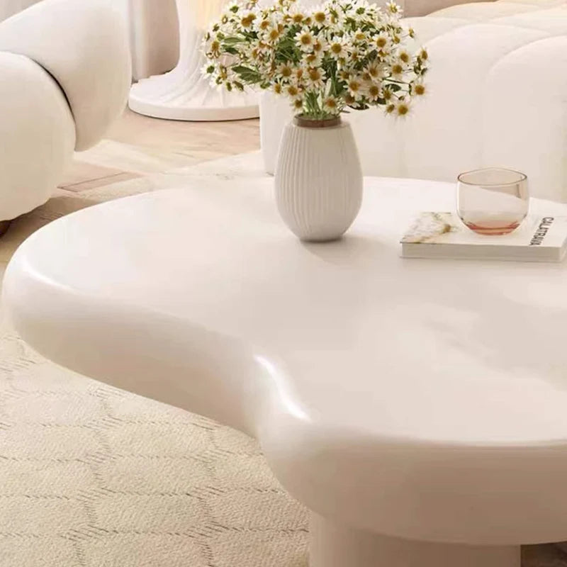 48.43 Table basse moderne en forme de nuage pour salon, table basse à 4 pieds - 48.4