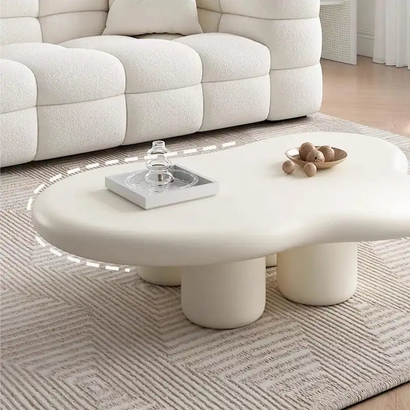 48.43 Table basse moderne en forme de nuage pour salon, table basse à 4 pieds - 48.4