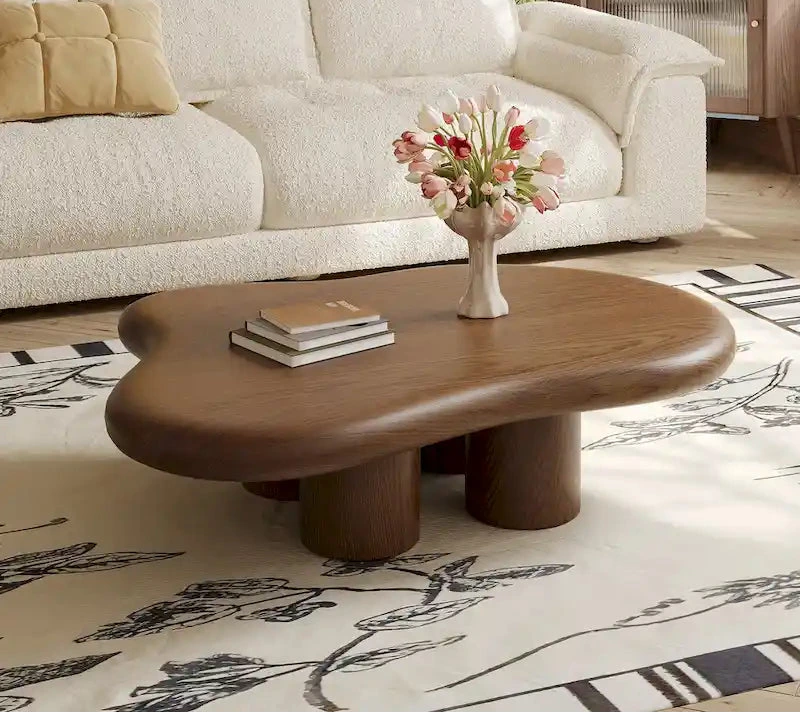 48.43 Table basse moderne en forme de nuage pour salon, table basse à 4 pieds - 48.4