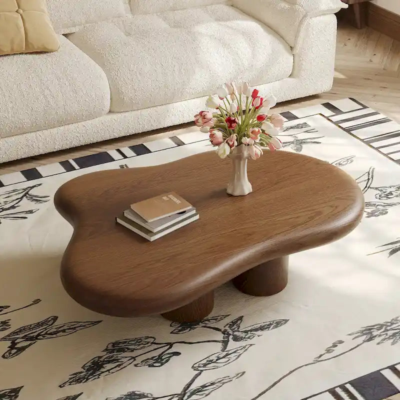 48.43 Table basse moderne en forme de nuage pour salon, table basse à 4 pieds - 48.4