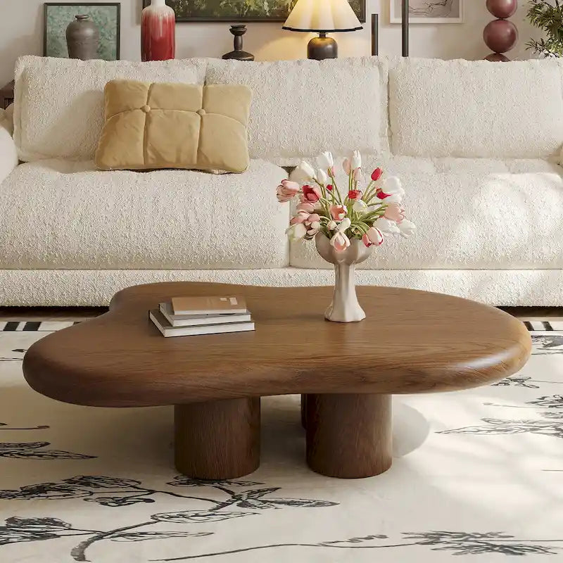 48.43 Table basse moderne en forme de nuage pour salon, table basse à 4 pieds - 48.4