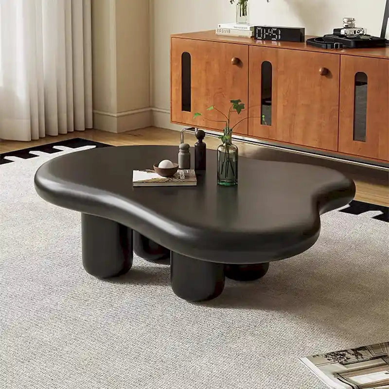 48.43 Table basse moderne en forme de nuage pour salon, table basse à 4 pieds - 48.4