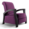 Fauteuil inclinable en micro-velours violet de qualité supérieure
