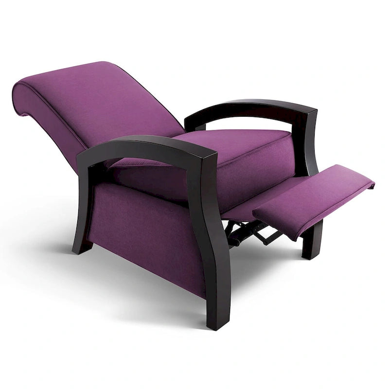 Fauteuil inclinable en micro-velours violet de qualité supérieure