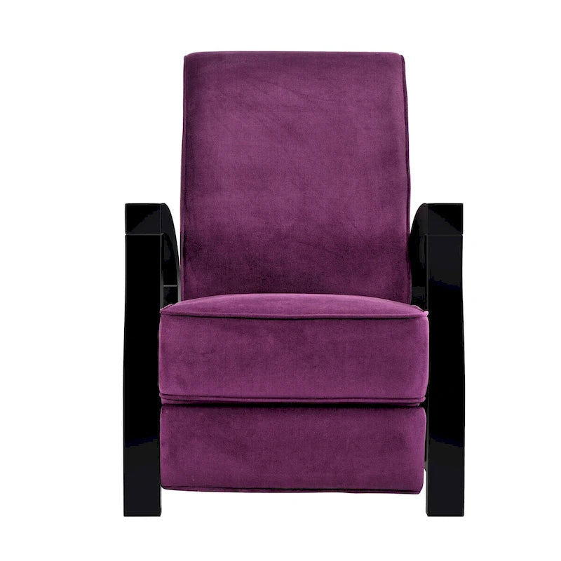 Fauteuil inclinable en micro-velours violet de qualité supérieure